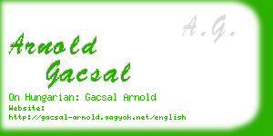 arnold gacsal business card